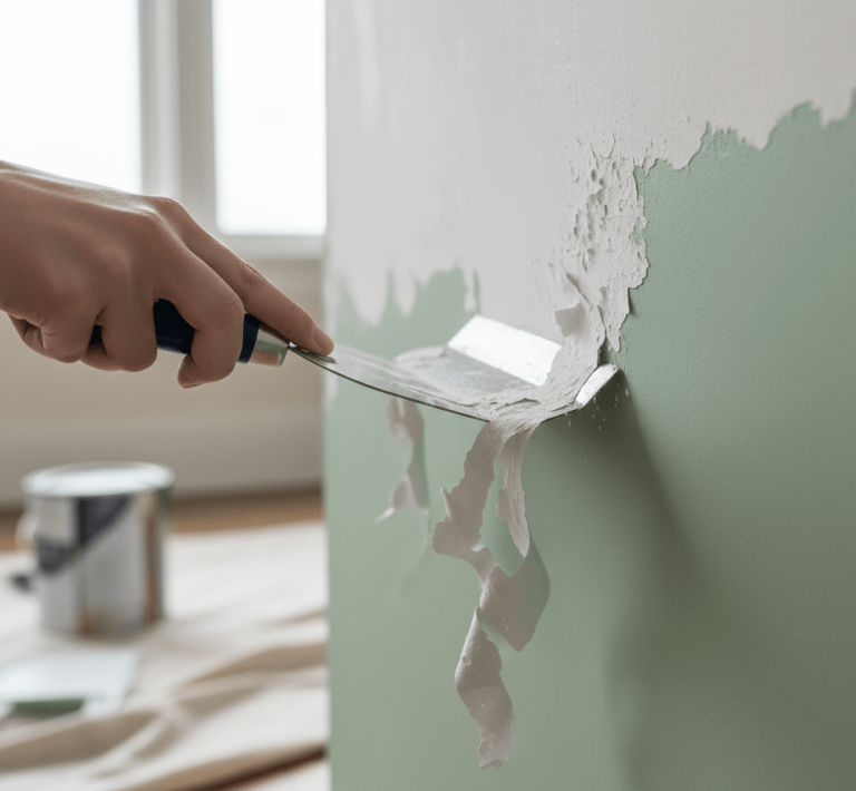 Odchodząca farba ze ściany